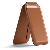 Satechi Vegan-Leather Magnetic Wallet Stand Brown