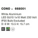 NOVA LUCE bodové svítidlo CONO bílý hliník GU10 1x10W 230V IP20 bez žárovky 668001