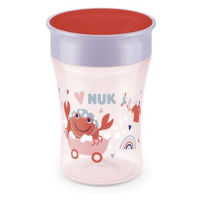 NUK hrnek Magic Cup s víčkem 230 ml - červená, mix motivů