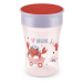 NUK hrnek Magic Cup s víčkem 230 ml - červená, mix motivů