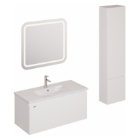Koupelnová sestava s umyvadlem včetně umyvadlové baterie, vtoku a sifonu Naturel Ancona bílá KSE