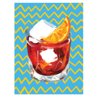 Ilustrace Negroni Blue, Alice Straker, 30 × 40 cm