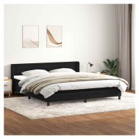 vidaXL Box spring postel s matrací černá 200x210 cm samet