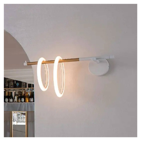 Marchetti Nástěnné svítidlo LED Ulaop, dva kroužky, levé, černé