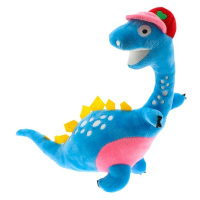 Modrý plyšový dinosaur ANKYLO s červenou čepicí