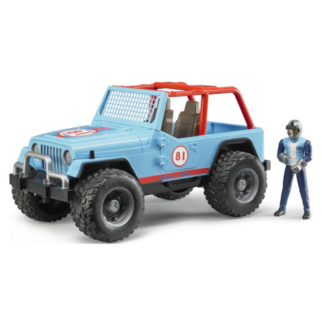 Bruder 02541 Jeep Cross Country modrý s figurkou Brüder Mannesmann