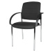eurokraft pro Židle pro návštěvy, bal.j. 2 kusy, čalouněné opěradlo, černá, sedák černá