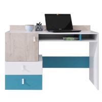 Studentský psací stůl saturn - bílá/modrá