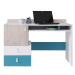 Studentský psací stůl saturn - bílá/modrá