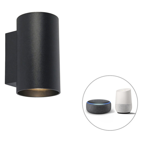 Chytré designové nástěnné svítidlo černé včetně WiFi GU10 - Sandy QAZQA