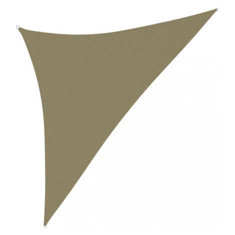 Stínící plachta trojúhelníková 3,5 x 3,5 x 4,9 m oxfordská látka Dekorhome Béžová,Stínící placht vidaXL