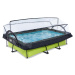 Bazén s krytem a filtrací Lime pool Exit Toys ocelová konstrukce 300*200 cm zelený od 6 let
