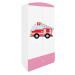 Kocot kids Dětská skříň Babydreams 90 cm hasičské auto růžová