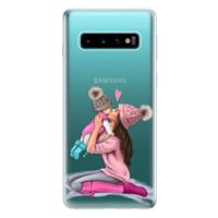 iSaprio Kissing Mom - Brunette and Girl pro Samsung Galaxy S10