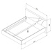 Dřevěná postel Eleri 160x200, bílá, bez matrace