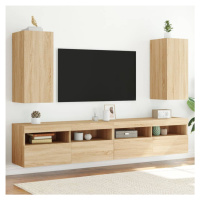 vidaXL Nástěnné TV skříňky s LED 2 ks dub sonoma 30,5 x 35 x 70 cm