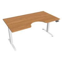 Office Pro psací stůl Hobis Motion MS ERGO 2 Šířka: 160 cm, Barva desky: olše, Barva kovu: bílá 