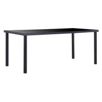 Jídelní stůl černý 180x90x75 cm tvrzené sklo 281855