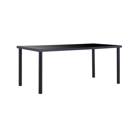 Jídelní stůl černý 180x90x75 cm tvrzené sklo 281855 SHUMEE