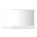 Koupelnové zrcadlo bílé vysoký lesk 60x10,5x37 cm dřevotříska 804568