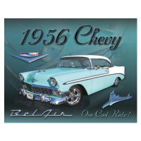 Plechová cedule CHEVY 1956 - bel air, 41 × 32 cm