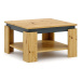 SIGNAL Konferenční stůl AGAVA 68 x 68 cm staré dřevo / antracit