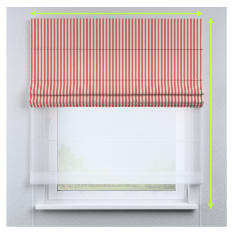 Dekoria Římská roleta Duo, červeno - bílá - pruhy, Quadro, 136-17