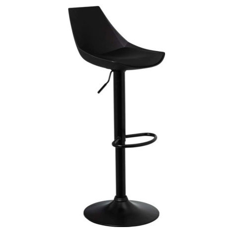 Černé barové židle s nastavitelnou výškou z imitace kůže v sadě 2 ks (výška sedáku 56,5 cm) – Ca Casa Selección