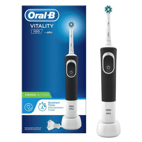 Oral-B Vitality 100 Cross Action elektrický zubní kartáček BLACK