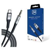 3mk AUX Cable USB-C/Jack 3,5 mm audio kabel, 1m černý