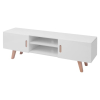 vidaXL TV stolek MDF 150 x 35 x 48,5 cm bílý s vysokým leskem