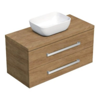 Koupelnová skříňka s krycí deskou SAT Cube Way 100x71x46 cm dub Hickory CUBE461003DHSAT45