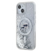 Zadní kryt Karl Lagerfeld Liquid Glitter Karl and Choupette Heads MagSafe pro Apple iPhone 15, t