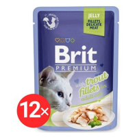 Brit Premium Cat Delicate Fillets in Jelly with Trout 12 × 85 g