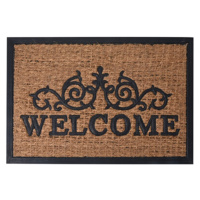 DekorStyle Kokosová rohožka VINTAGE WELCOME 60x40 cm hnědá