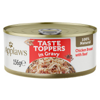 Applaws Dog Taste Toppers in Gravy Kuře s hovězím konzerva 156 g