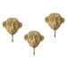 Estila Sada tří věšáků ve tvaru opice Mejenga ve zlatém odstínu 25cm