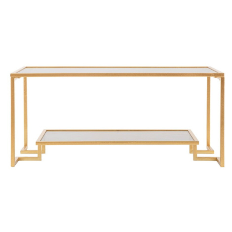 Konferenční stolek se skleněnou deskou ve zlaté barvě 50x90 cm Level – Mauro Ferretti