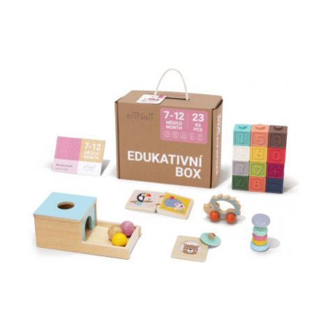 Sada naučných hraček pro miminka 7-12 měsíců - edukativní box Elisdesign