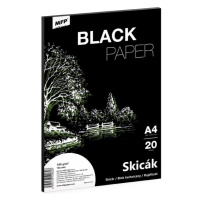 MFP, 7501471, skicák s černými listy, A4, 180 g, 20 listů