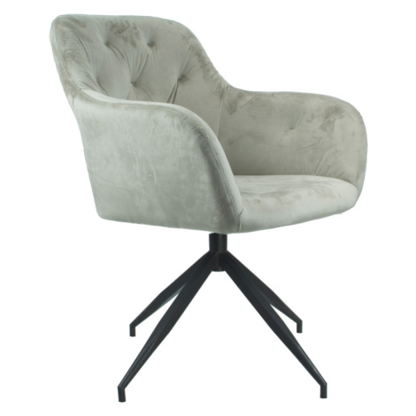 Otočné jídelní křesílko VELEZA — látka, kov, více barev Kondela Šedohnědá Tempo Kondela