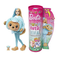 Barbie CUTIE REVEAL BARBIE V KOSTÝMU - MEDVÍDEK V MODRÉM KOSTÝMU DELFÍNA