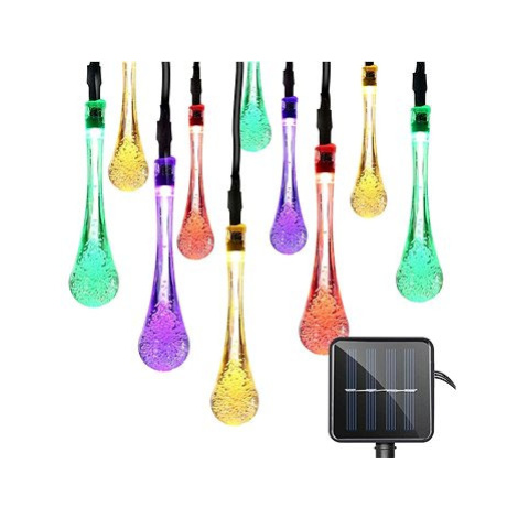 LEDSolar 20 vánoční solární řetěz kapky multicolor, iPRO, 2W, barevné Bezdoteku