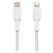 Belkin BOOST Charge Braided USB-C/Lightning odolný kabel, 2m, bílý