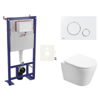 Cenově zvýhodněný závěsný WC set SAT do lehkých stěn / předstěnová montáž+ WC SAT Infinitio SIKO
