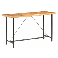 Barový stůl masivní dřevo / ocel Dekorhome Sheeshamové dřevo,Barový stůl masivní dřevo / ocel De