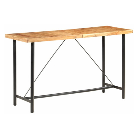 Barový stůl masivní dřevo / ocel Dekorhome Sheeshamové dřevo,Barový stůl masivní dřevo / ocel De