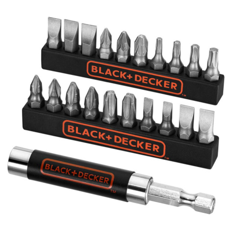 BLACK+DECKER BLACK and DECKER A7074 21dílná sada bitů + magnetický držák Black + Decker