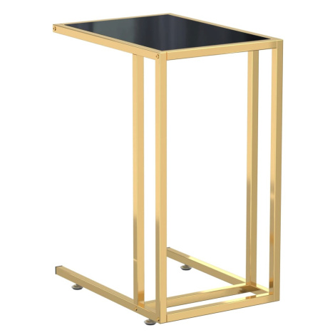 vidaXL Stolek na notebook černý 50 x 35 x 65 cm tvrzené sklo