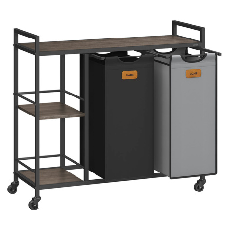 SONGMICS Koš na prádlo Vasagle Asas 100 l černý/šedý/hnědý